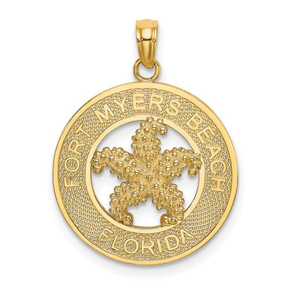 14k Yellow Gold FT. MYERS BEACH FLORIDA w/ Starfish Charm