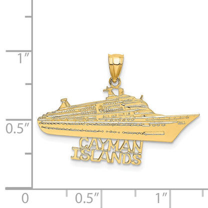 14k Yellow Gold CAYMAN ISLANDS Cruise Ship Charm