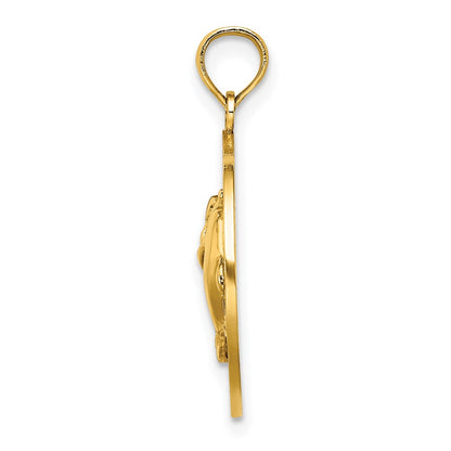 14k Yellow Gold MYSTIC CT Dolphins Charm