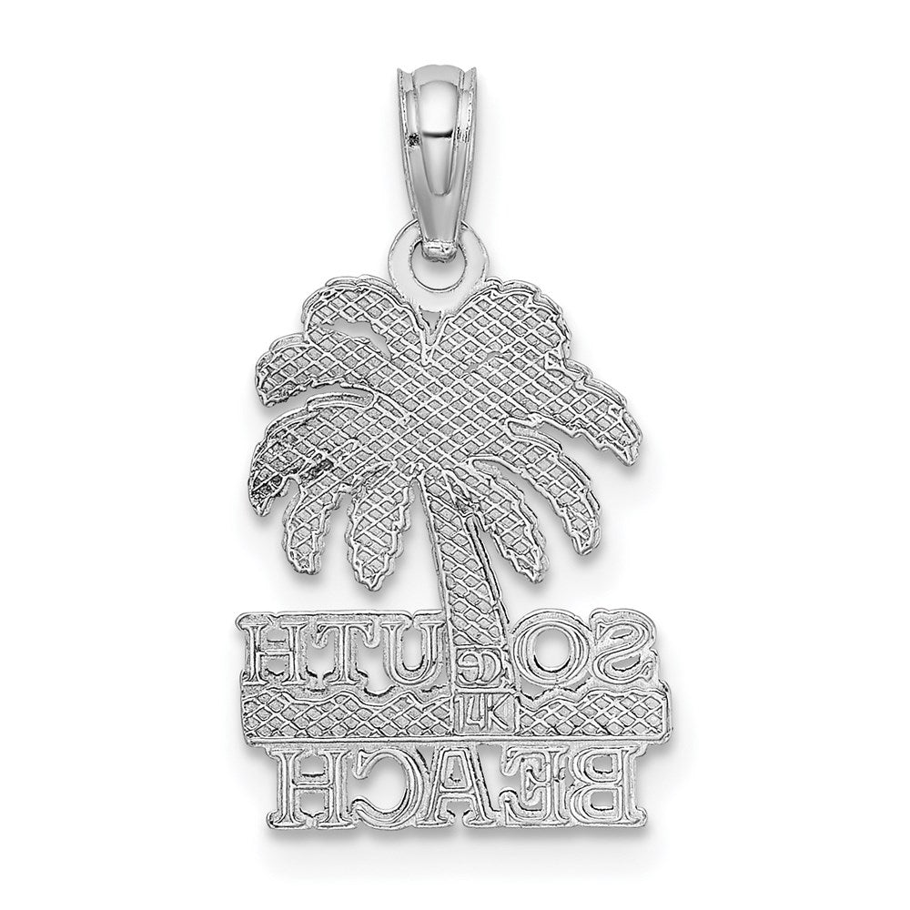 14k White Gold SOUTH BEACH Palm Tree Charm