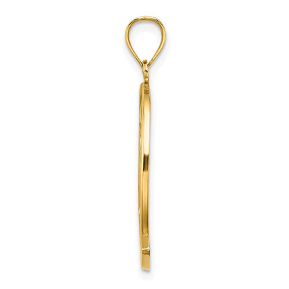 14k Yellow Gold HAWAII w/ Dolphins in Waves Charm