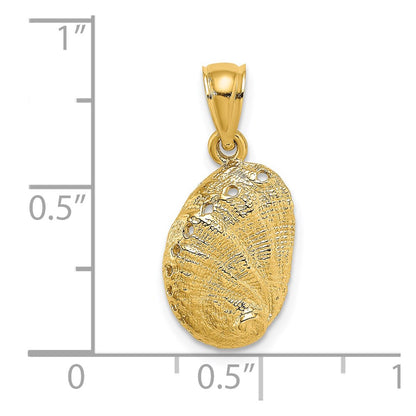 14k Yellow Gold Abalone Shell Charm