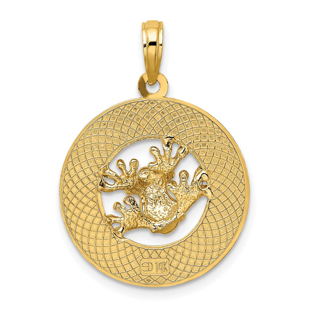 14k Yellow Gold SARASOTA  w/Frog Circle Charm