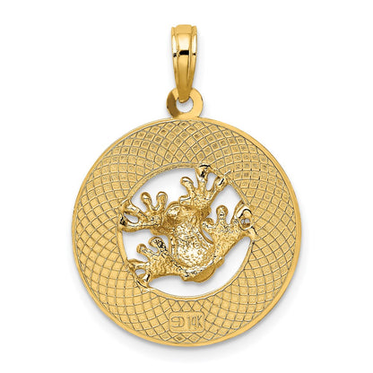 14k Yellow Gold SARASOTA  w/Frog Circle Charm
