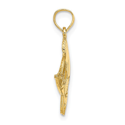 14k Yellow Gold Fish Charm