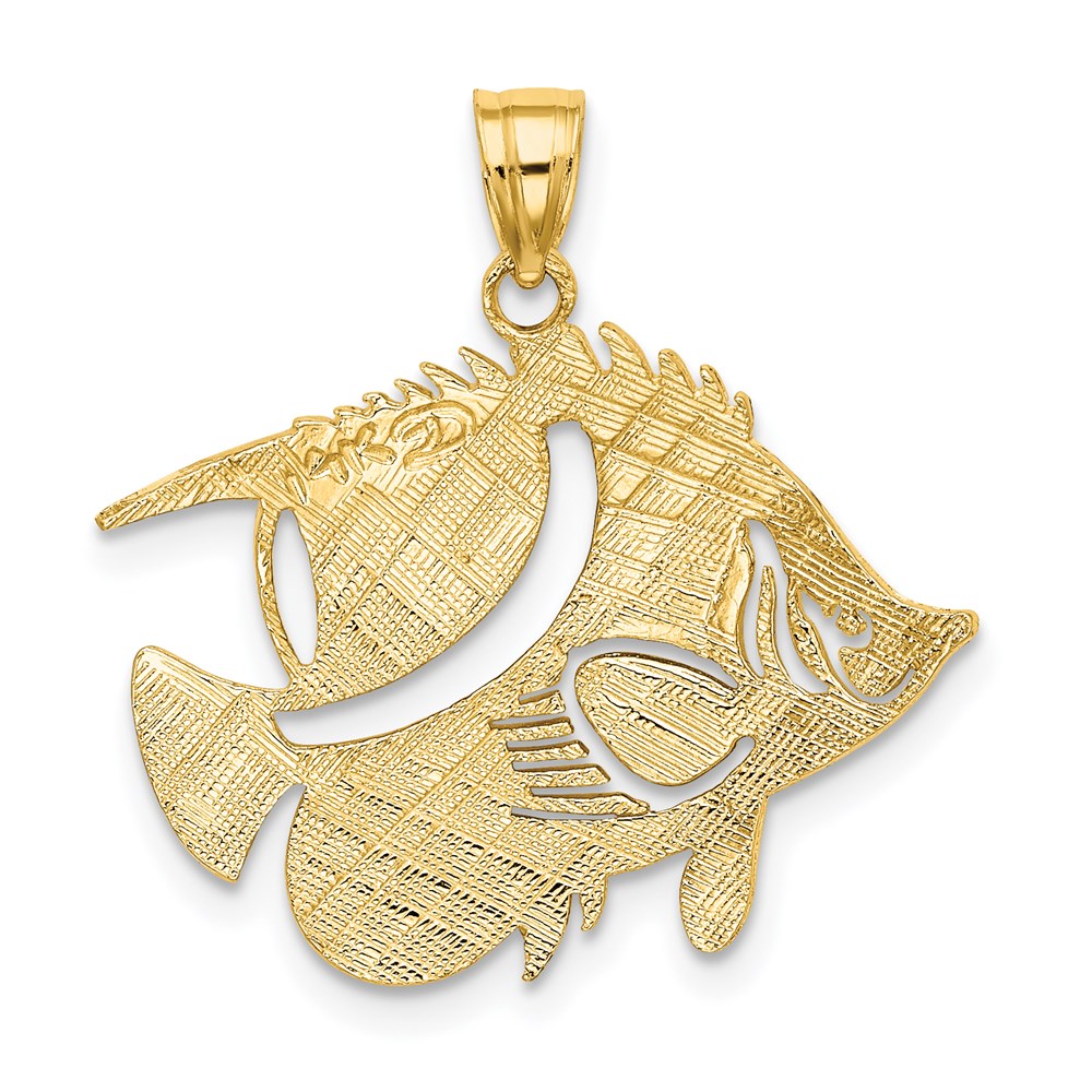 14k Yellow Gold Fish Charm