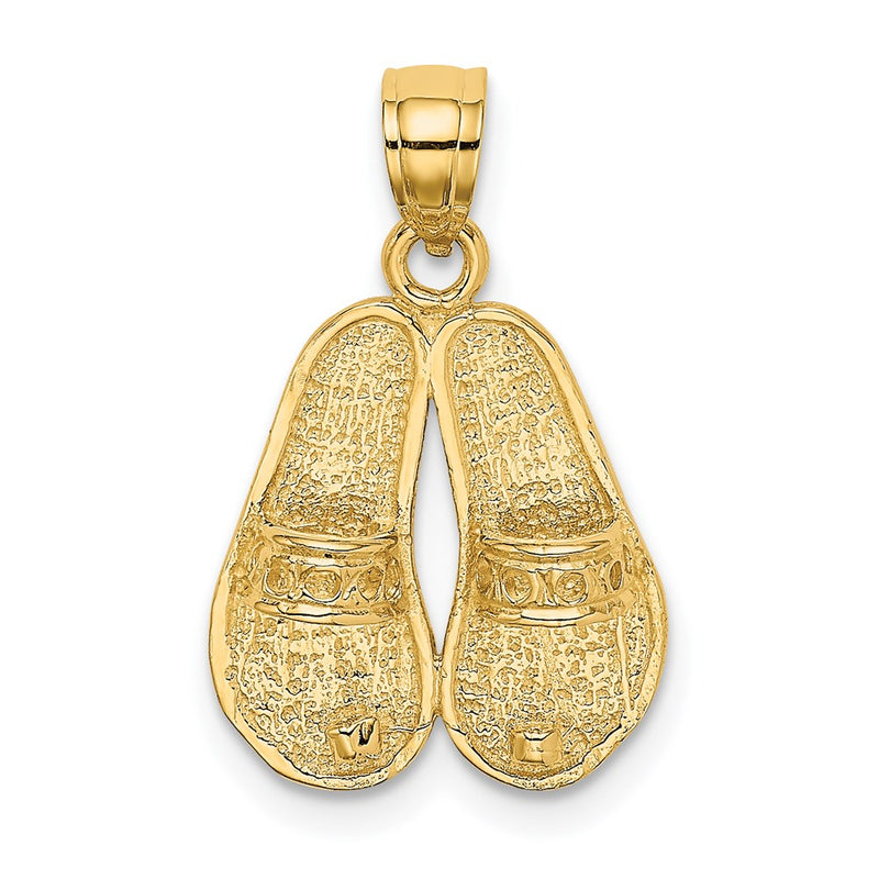 14k Yellow Gold BAHAMAS Double Sandals Charm