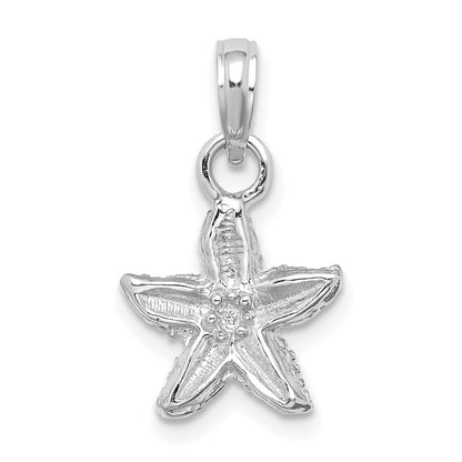 14k White Gold Starfish Charm