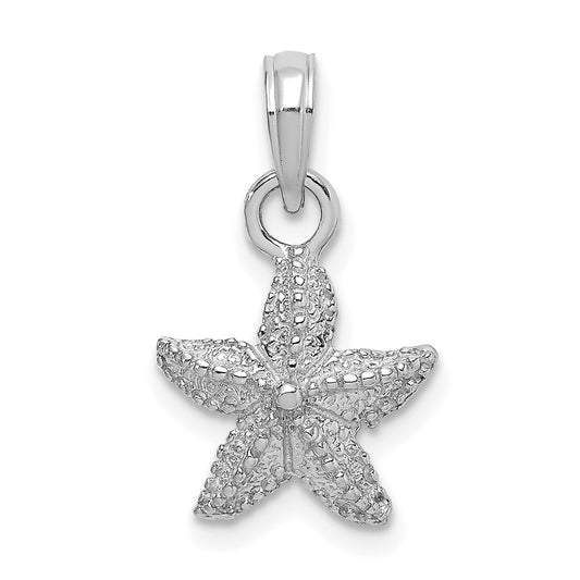 14k White Gold Starfish Charm