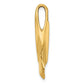 14k Yellow Gold 3-D Polished W/ Hidden Bail Whale Tail Charm