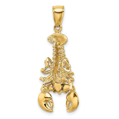 14k Yellow Gold Moveable Lobster Charm