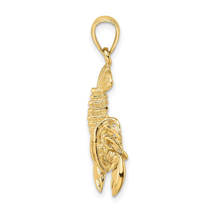 14k Yellow Gold Moveable Lobster Charm