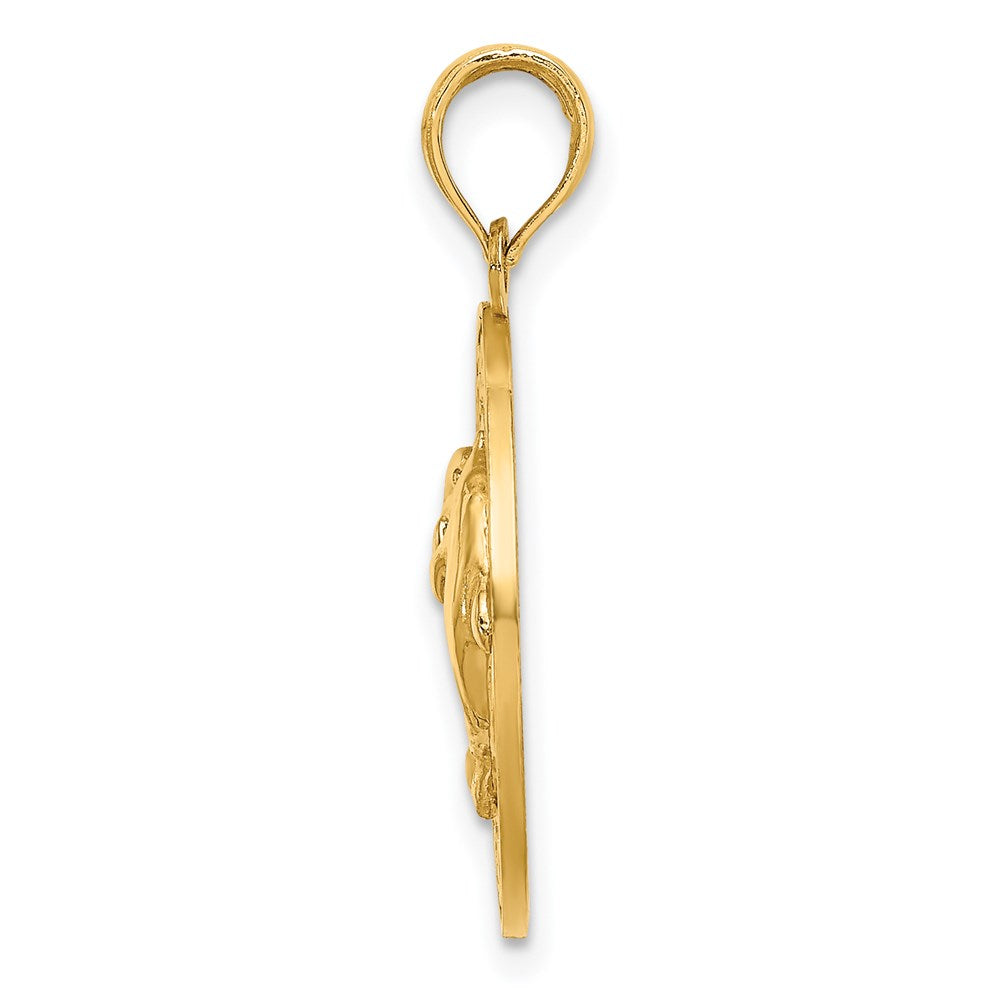 14k Yellow Gold VIRGINIA BEACH w/ Dolphins Charm