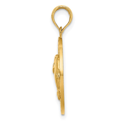 14k Yellow Gold VIRGINIA BEACH w/ Dolphins Charm