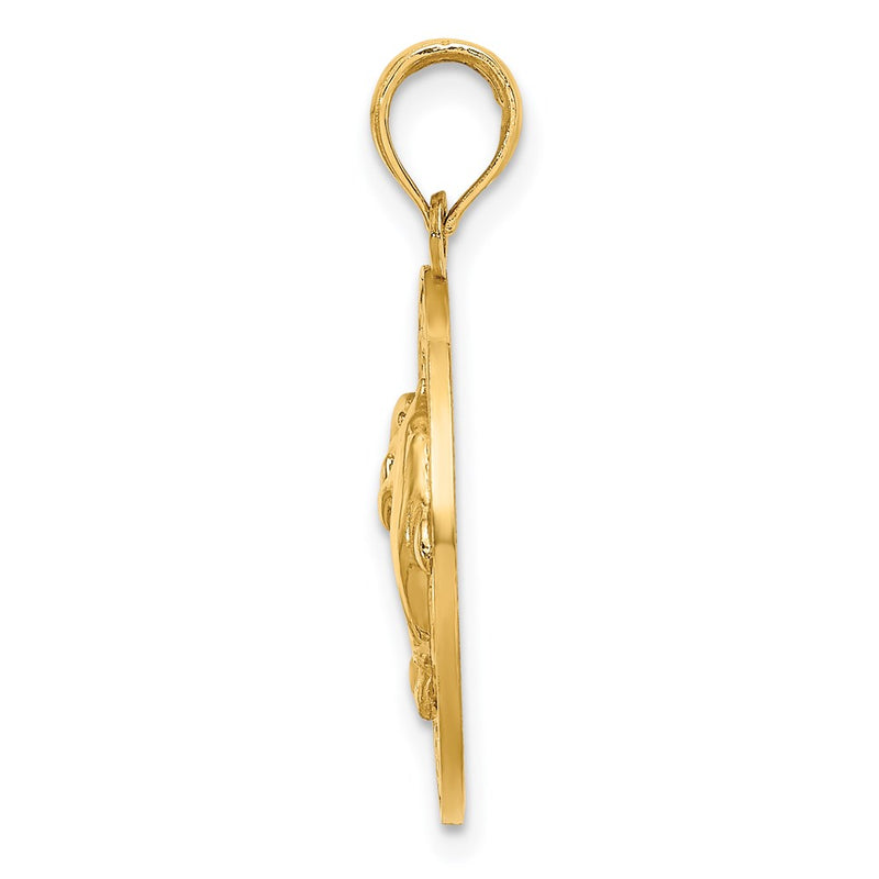 14k Yellow Gold VIRGINIA BEACH w/ Dolphins Charm