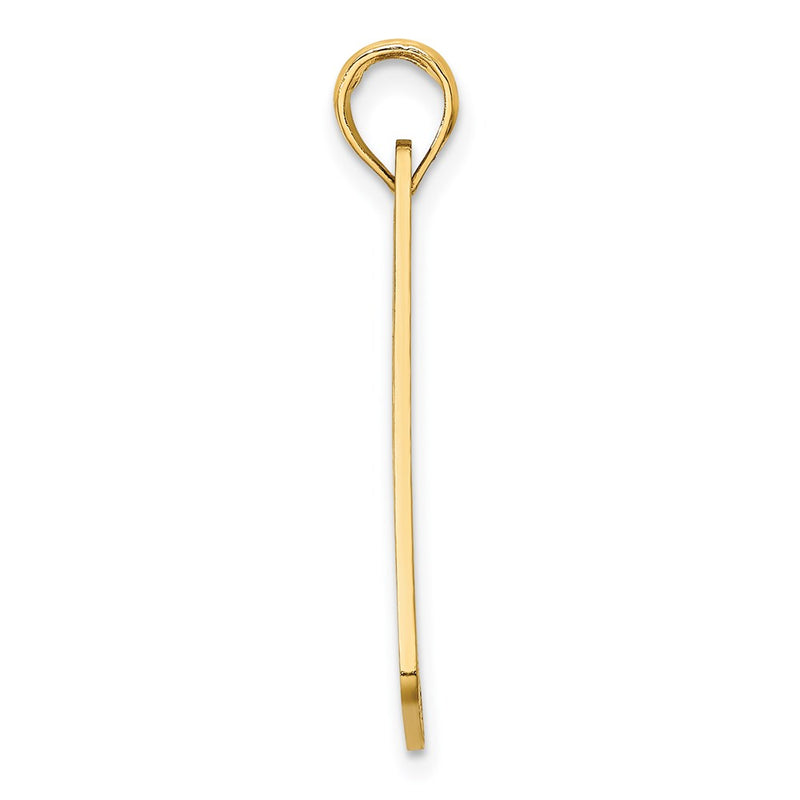 14k Yellow Gold NEW JERSEY-LBI (Long Beach Island) License Plate Charm