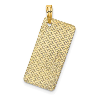 14k Yellow Gold NEW JERSEY-LBI (Long Beach Island) License Plate Charm