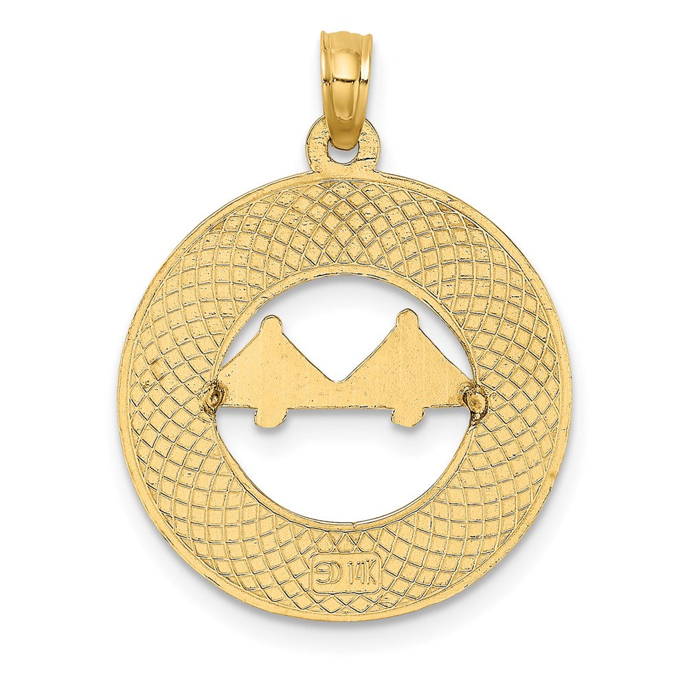 14k Yellow Gold CHARLESTON Bridge Charm