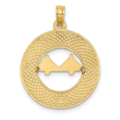 14k Yellow Gold CHARLESTON Bridge Charm