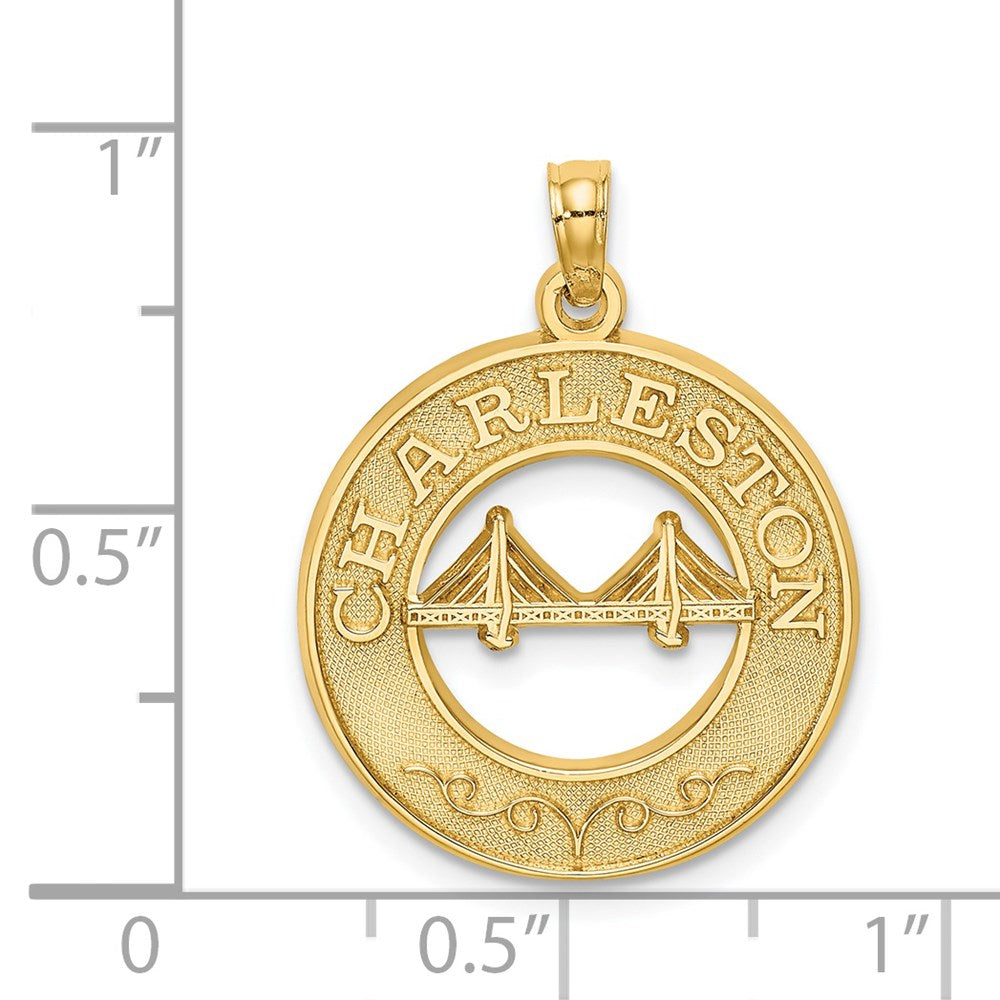 14k Yellow Gold CHARLESTON Bridge Charm