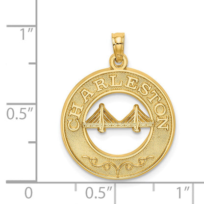 14k Yellow Gold CHARLESTON Bridge Charm