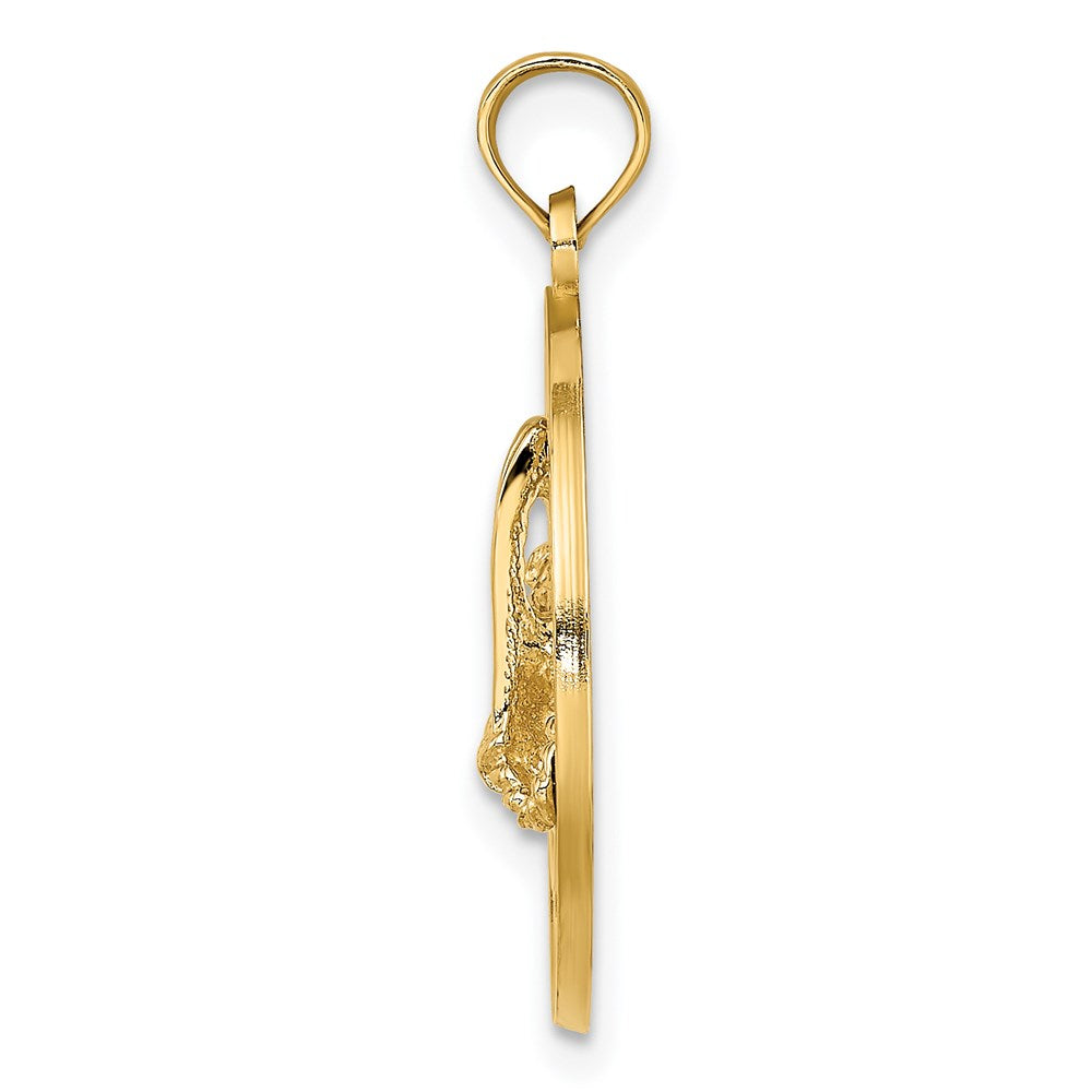 14k Yellow Gold CHARLESTON w/ Sweetgrass Basket Charm