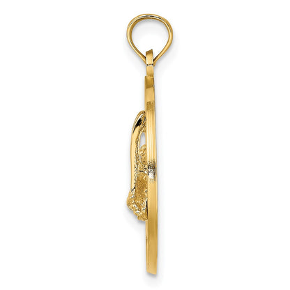 14k Yellow Gold CHARLESTON w/ Sweetgrass Basket Charm