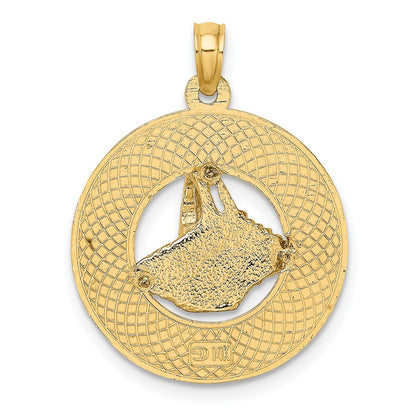 14k Yellow Gold CHARLESTON w/ Sweetgrass Basket Charm