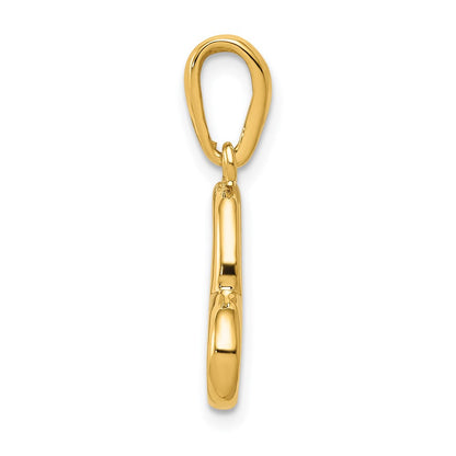 14k Yellow Gold Polished Heart Pendant