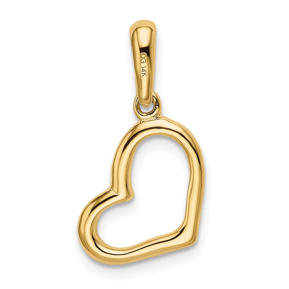14k Yellow Gold Polished Heart Pendant