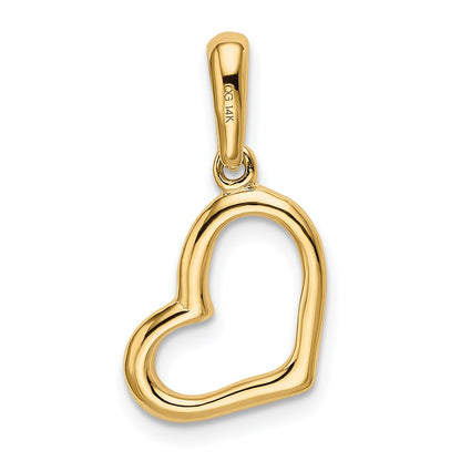 14k Yellow Gold Polished Heart Pendant