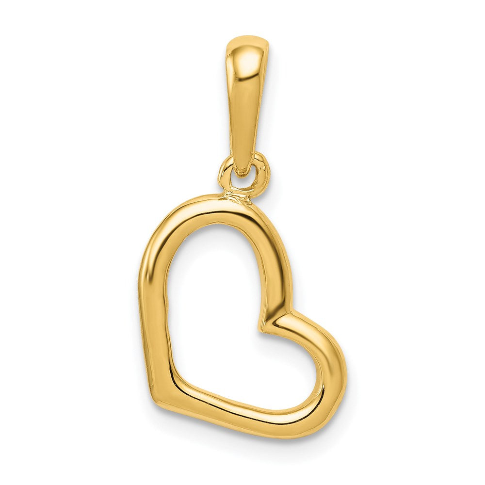 14k Yellow Gold Polished Heart Pendant