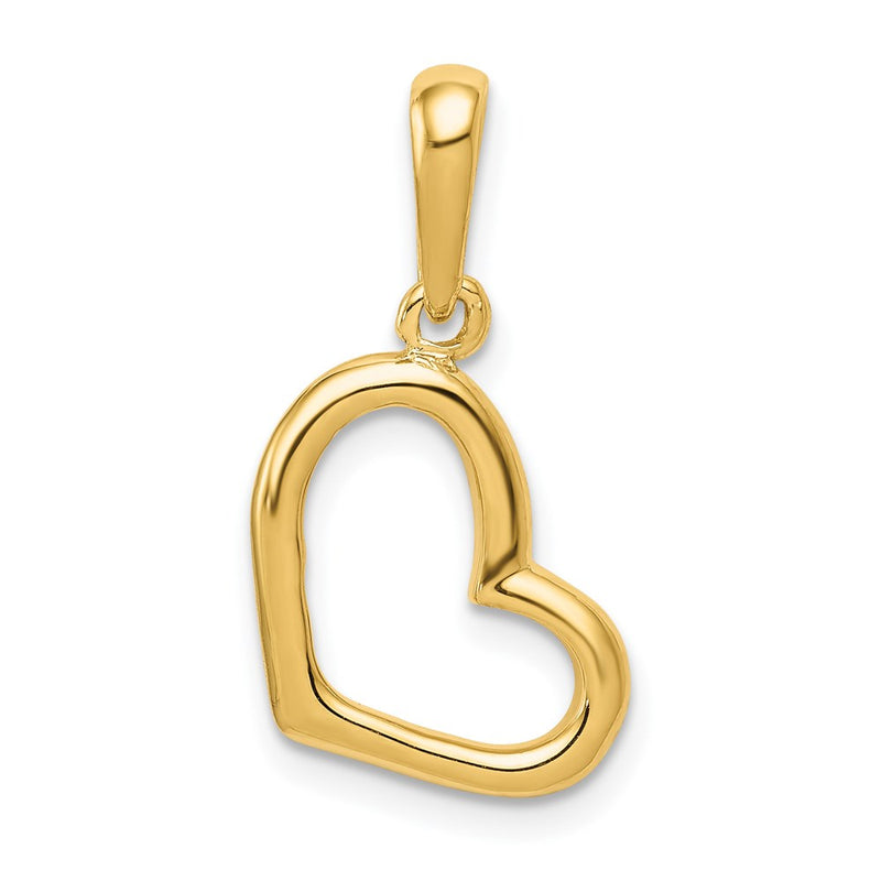 14k Yellow Gold Polished Heart Pendant