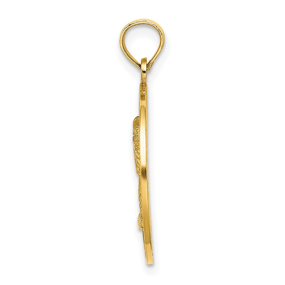14k Yellow Gold BEAUFORT SC Palm Tree Charm