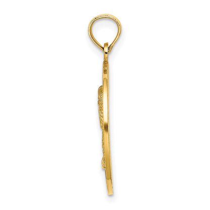 14k Yellow Gold BEAUFORT SC Palm Tree Charm