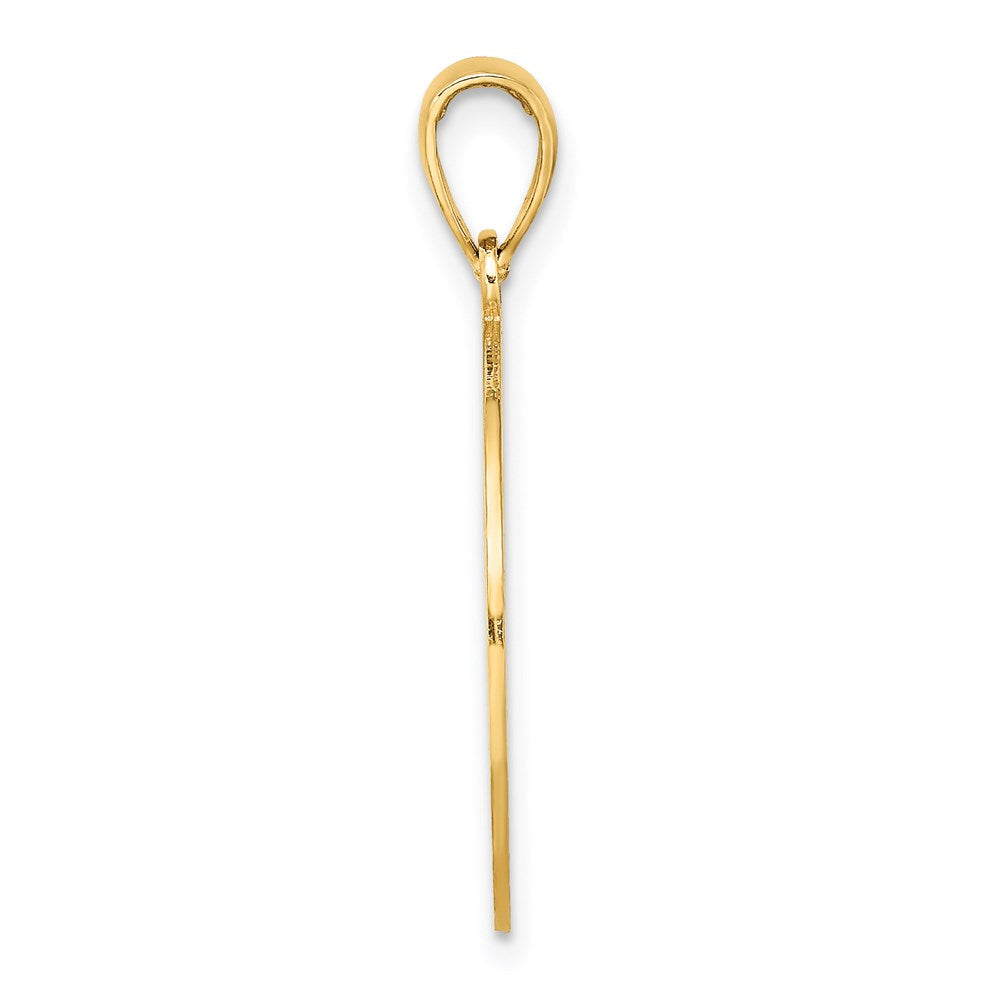 14k Yellow Gold ST. GEORGE ISLAND w/DOLPHINS Circle Charm