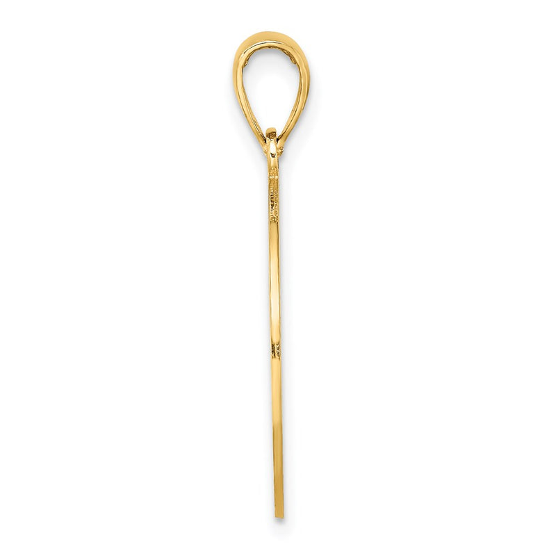 14k Yellow Gold ST. GEORGE ISLAND w/DOLPHINS Circle Charm