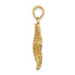 14k Yellow Gold Beaded Textured Starfish Charm