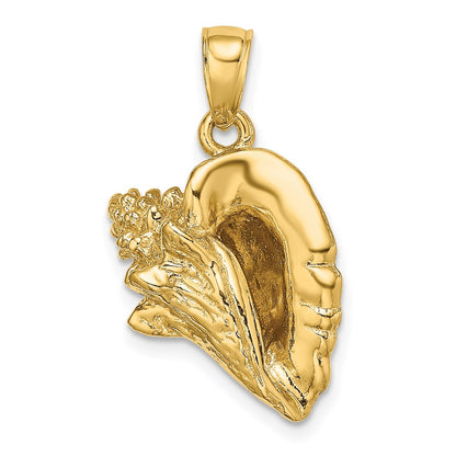 14k Yellow Gold 3-D Conch Shell Charm