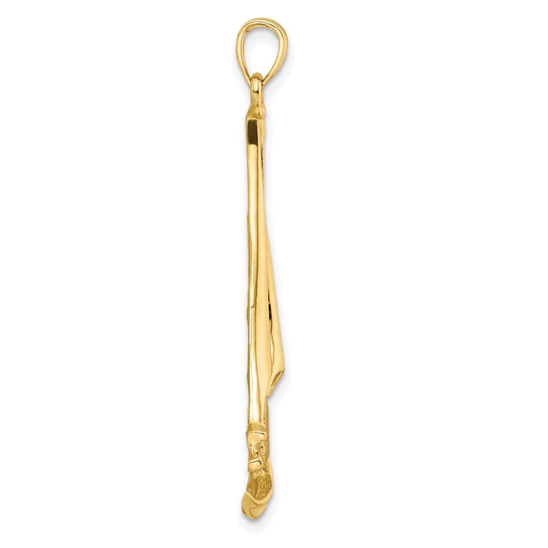 14k Yellow Gold Sailboat with Waves Pendant