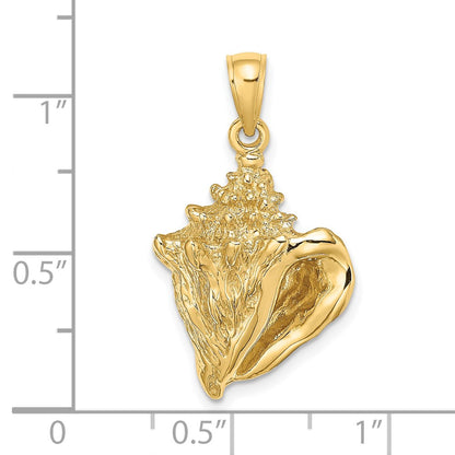 14k Yellow Gold Conch Shell Charm