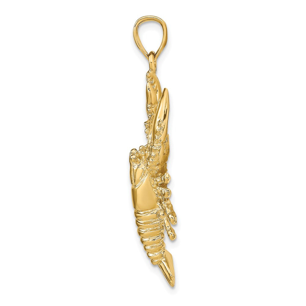14k Yellow Gold Lobster Pendant