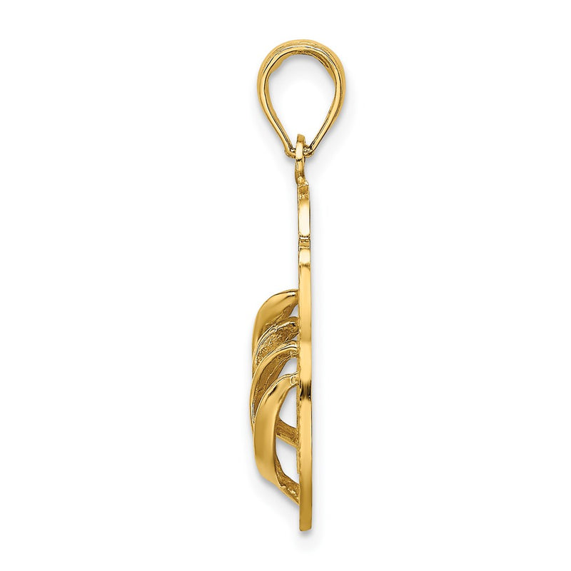 14k Yellow Gold Large SAN DIEGO Double Flip-Flop Charm