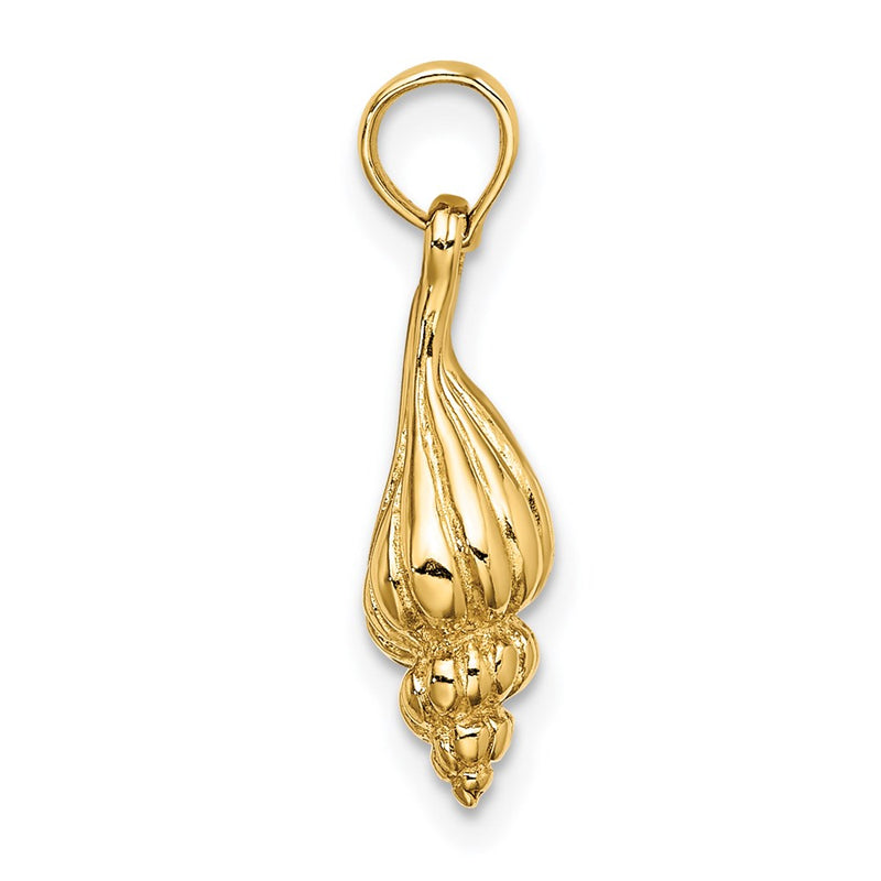 14k Yellow Gold 3-D Mini Conch Shell Charm