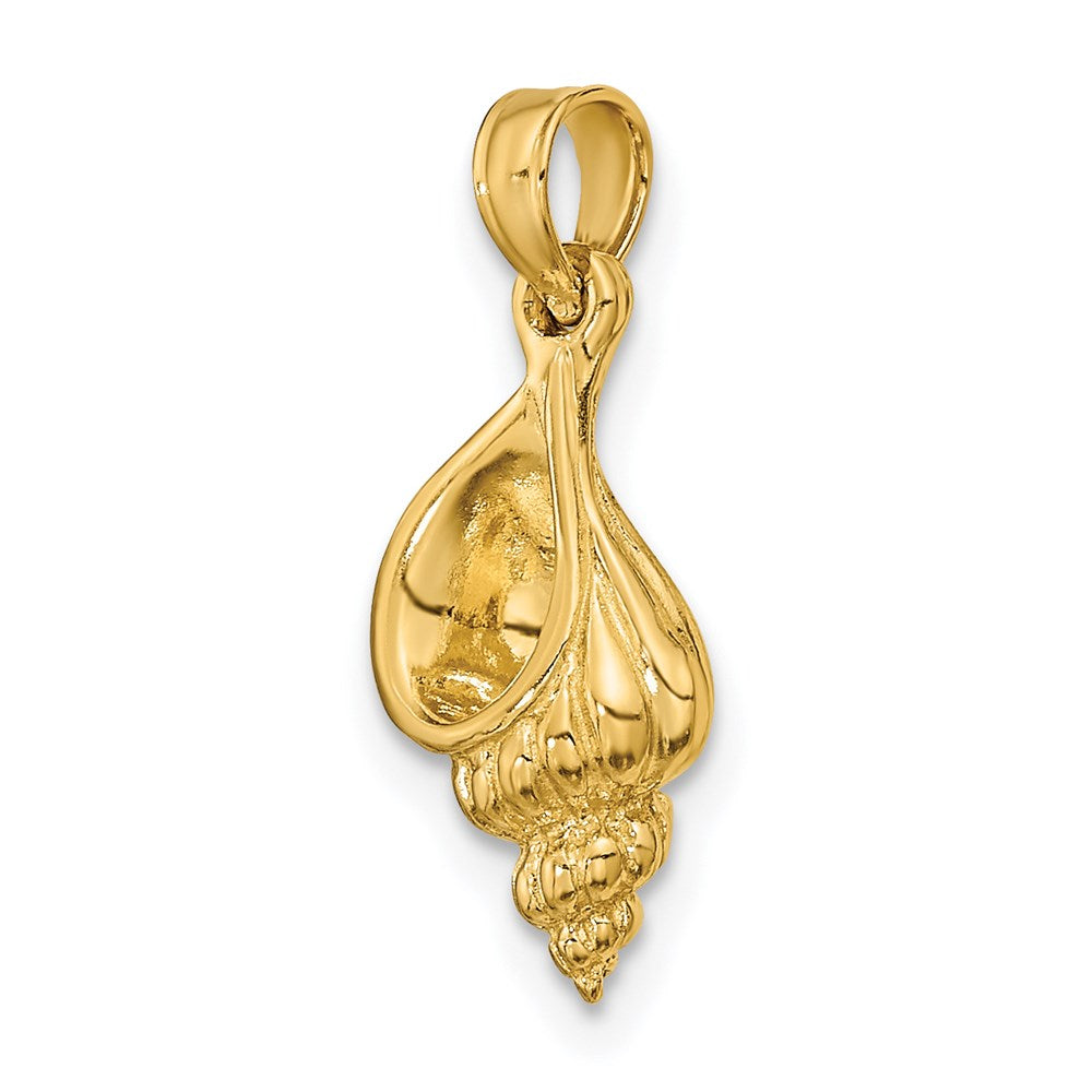 14k Yellow Gold 3-D Mini Conch Shell Charm