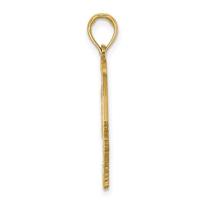 14k Yellow Gold Polished ST. MARTIN Under Angelfish Charm