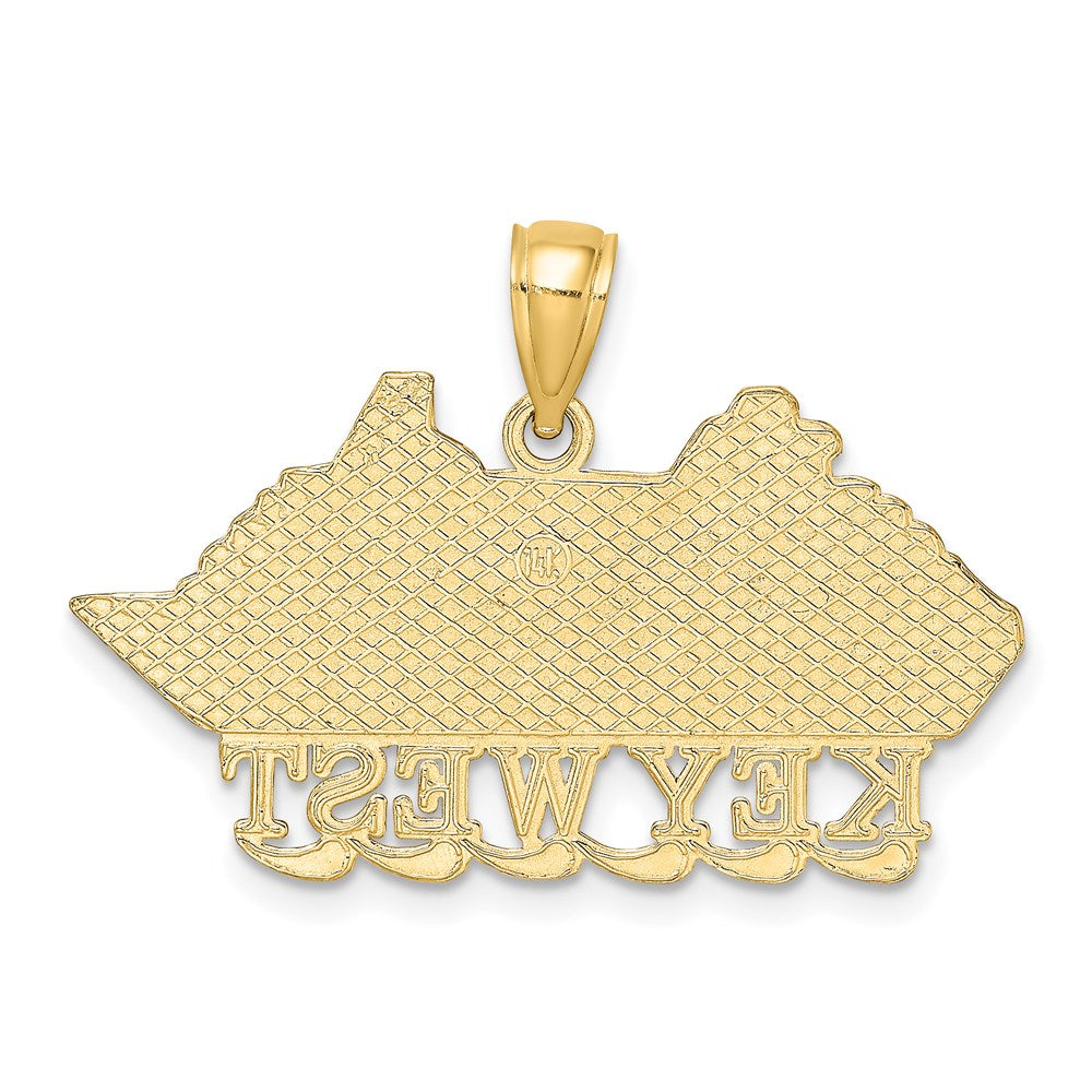 14k Yellow Gold KEY WEST Cruise Ship Charm | Goldia.com