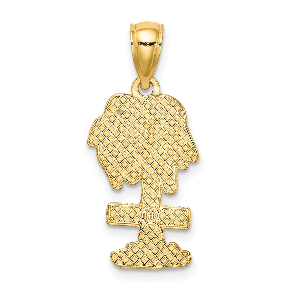 14k Yellow Gold BARBADOS Palm Tree Charm