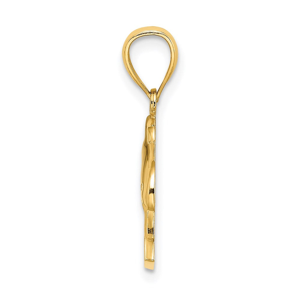 14k Yellow Gold KEY WEST Dolphin Charm