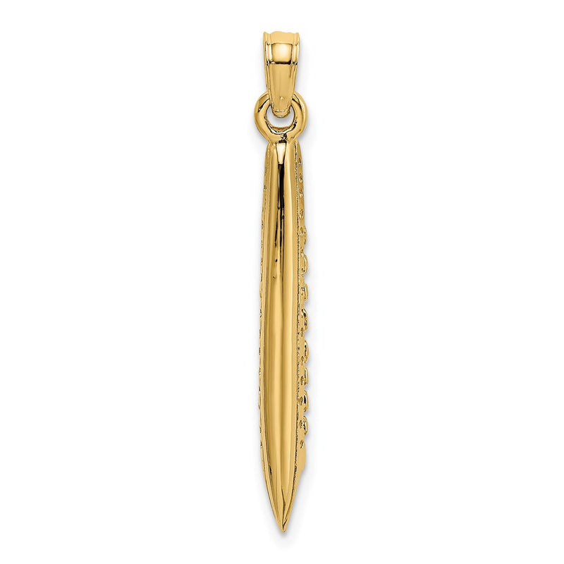 14k Yellow Gold 3-D Polished Cruise Ship Charm
